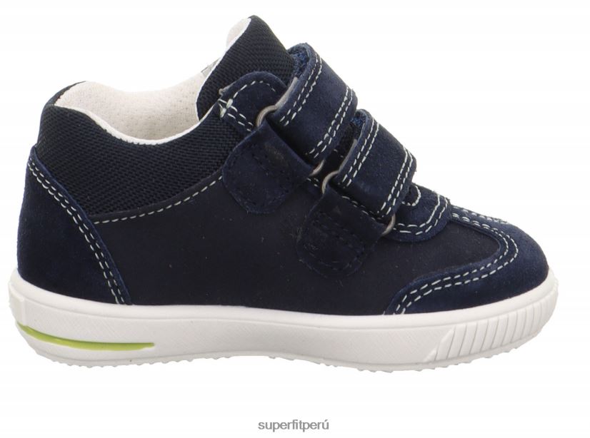 educación física Superfit bebés moppy - zapatillas bajas con cierre de velcro azul/verde claro V06L24245 zapatillas bajas