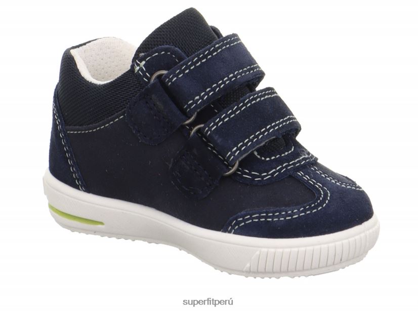 educación física Superfit bebés moppy - zapatillas bajas con cierre de velcro azul/verde claro V06L24245 zapatillas bajas