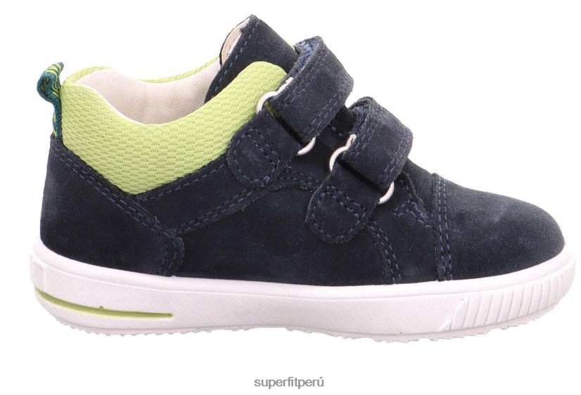 educación física Superfit bebés moppy - zapatillas bajas con cierre de velcro azul/verde claro V06L24344 zapatillas bajas