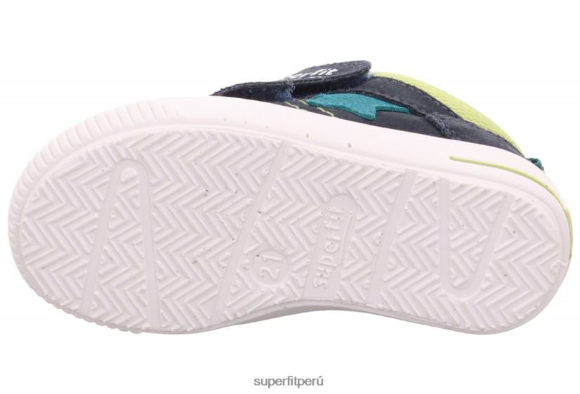 educación física Superfit bebés moppy - zapatillas bajas con cierre de velcro azul/verde claro V06L24344 zapatillas bajas