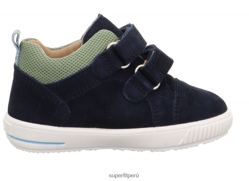 educación física Superfit bebés moppy - zapatillas bajas con cierre de velcro azul/verde claro V06L24352 zapatillas bajas