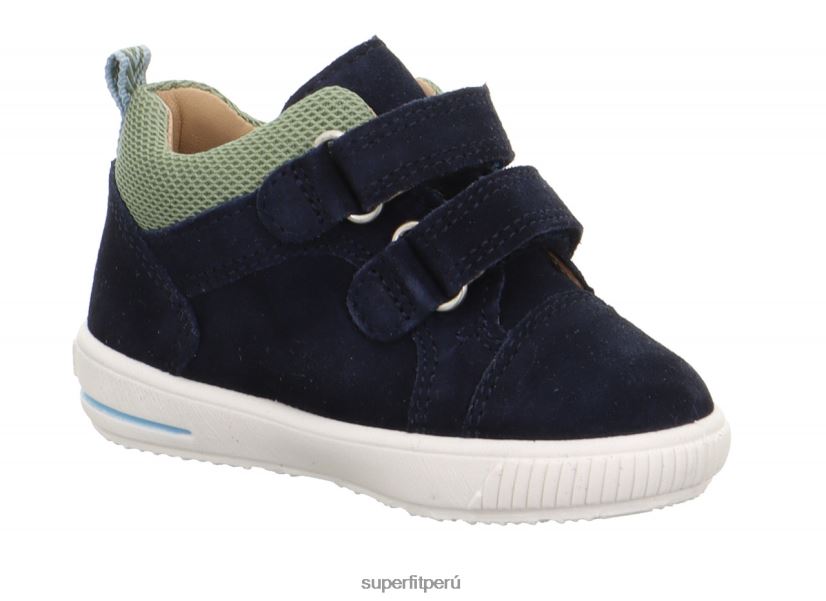 educación física Superfit bebés moppy - zapatillas bajas con cierre de velcro azul/verde claro V06L24352 zapatillas bajas