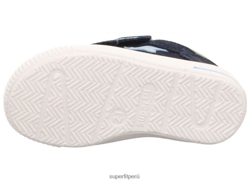 educación física Superfit bebés moppy - zapatillas bajas con cierre de velcro azul/verde claro V06L24352 zapatillas bajas