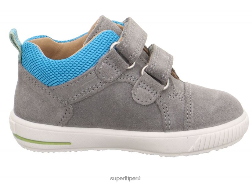 educación física Superfit bebés moppy - zapatillas bajas con cierre de velcro gris claro/azul V06L24236 zapatillas bajas