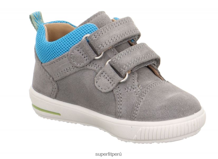 educación física Superfit bebés moppy - zapatillas bajas con cierre de velcro gris claro/azul V06L24236 zapatillas bajas