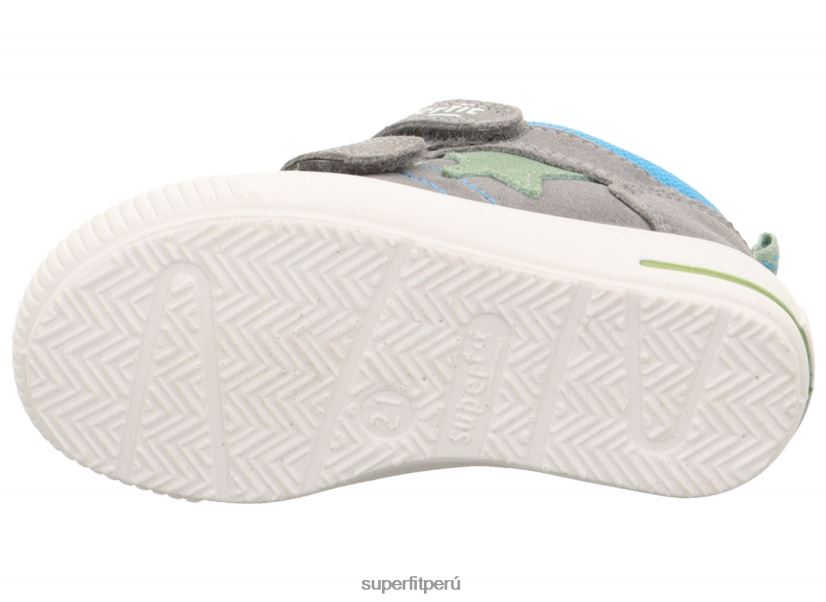 educación física Superfit bebés moppy - zapatillas bajas con cierre de velcro gris claro/azul V06L24236 zapatillas bajas