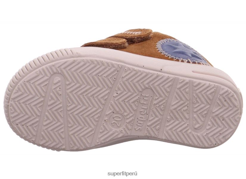 educación física Superfit bebés moppy - zapatillas bajas con cierre de velcro marrón/azul V06L24376 zapatillas bajas