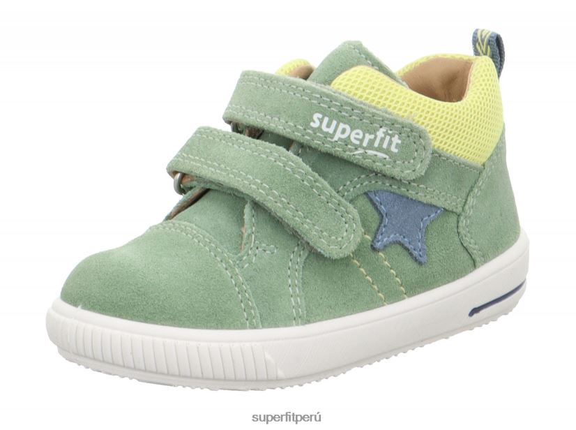 educación física Superfit bebés moppy - zapatillas bajas con cierre de velcro verde claro/amarillo V06L24336 zapatillas bajas