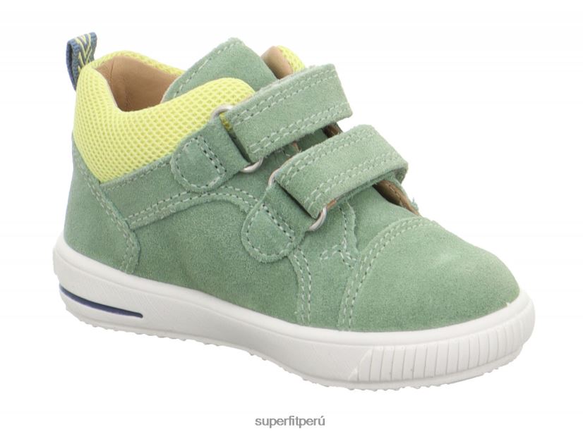 educación física Superfit bebés moppy - zapatillas bajas con cierre de velcro verde claro/amarillo V06L24336 zapatillas bajas