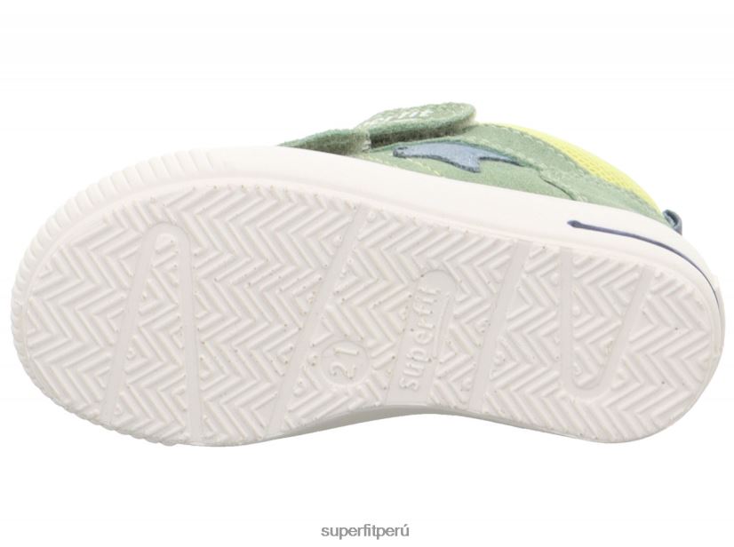 educación física Superfit bebés moppy - zapatillas bajas con cierre de velcro verde claro/amarillo V06L24336 zapatillas bajas