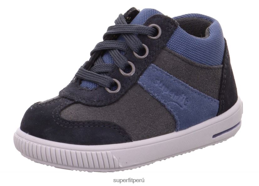 educación física Superfit bebés moppy - zapatillas bajas con cordones gris azul V06L24395 zapatillas bajas
