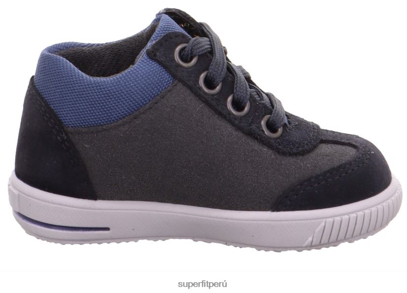 educación física Superfit bebés moppy - zapatillas bajas con cordones gris azul V06L24395 zapatillas bajas