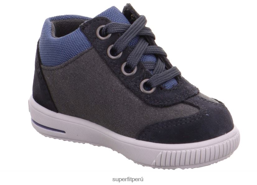 educación física Superfit bebés moppy - zapatillas bajas con cordones gris azul V06L24395 zapatillas bajas