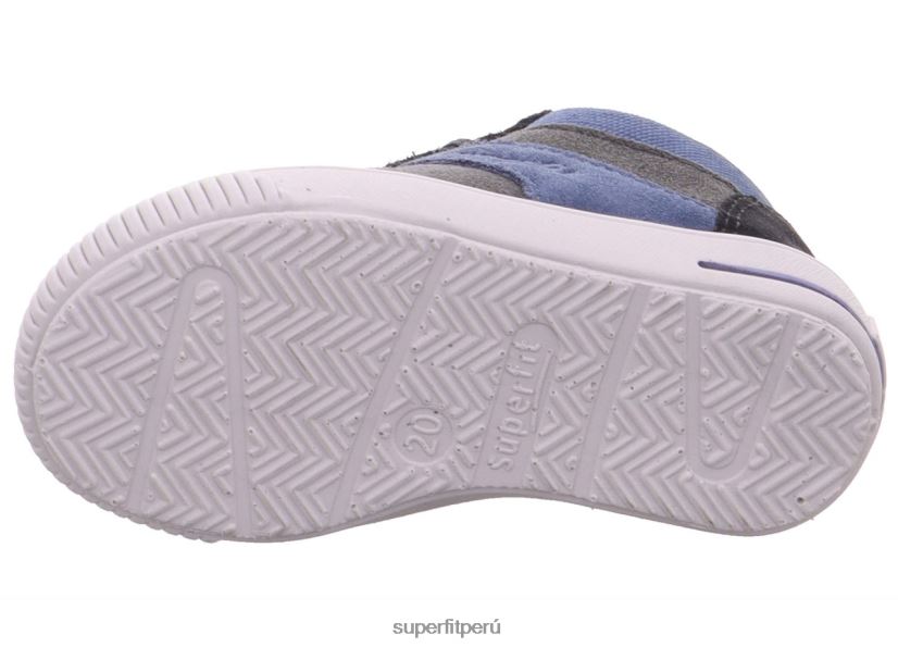 educación física Superfit bebés moppy - zapatillas bajas con cordones gris azul V06L24395 zapatillas bajas