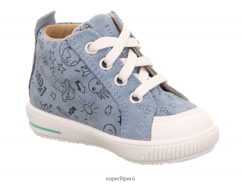 educación física Superfit bebés moppy - zapatillas bajas con cremallera azul blanco V06L24255 zapatillas bajas