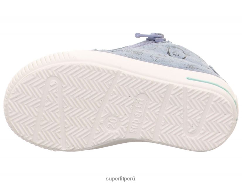 educación física Superfit bebés moppy - zapatillas bajas con cremallera azul blanco V06L24255 zapatillas bajas