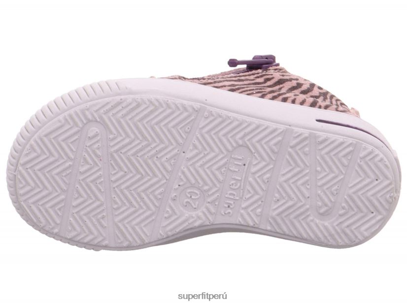 educación física Superfit bebés moppy - zapatillas bajas con cremallera rosado morado V06L24377 zapatillas bajas
