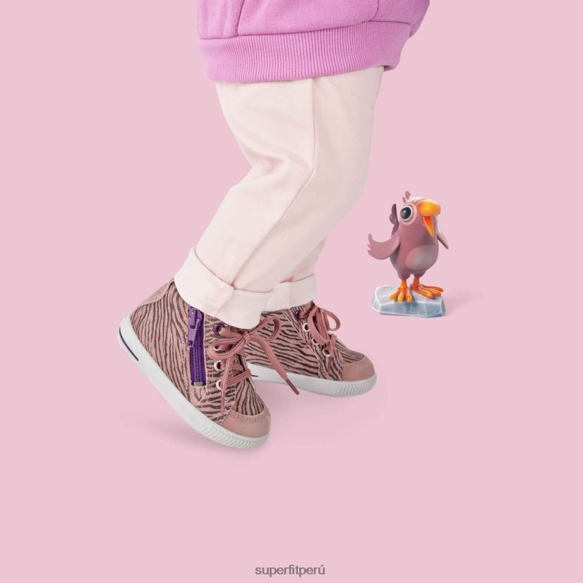 educación física Superfit bebés moppy - zapatillas bajas con cremallera rosado morado V06L24377 zapatillas bajas