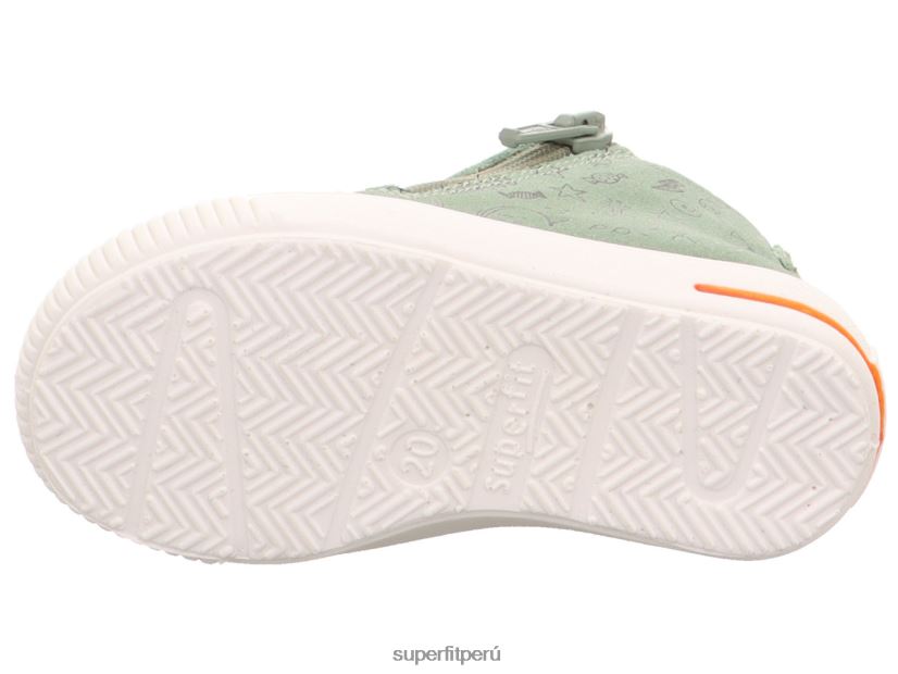 educación física Superfit bebés moppy - zapatillas bajas con cremallera verde claro/blanco V06L24321 zapatillas bajas