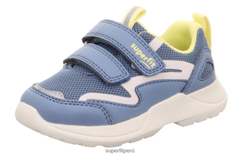 educación física Superfit bebés rush - zapatillas bajas con cierre de velcro azul amarillo V06L24251 zapatillas bajas