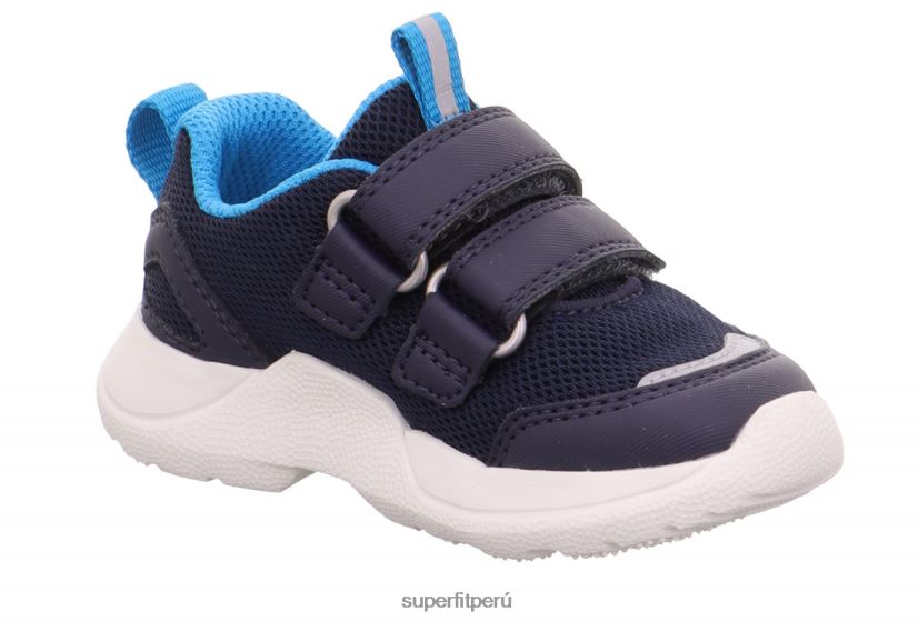 educación física Superfit bebés rush - zapatillas bajas con cierre de velcro azul/turquesa V06L24247 zapatillas bajas