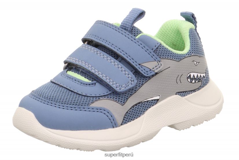 educación física Superfit bebés rush - zapatillas bajas con cierre de velcro azul/verde claro V06L24240 zapatillas bajas