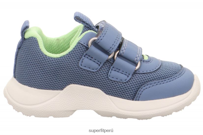 educación física Superfit bebés rush - zapatillas bajas con cierre de velcro azul/verde claro V06L24240 zapatillas bajas