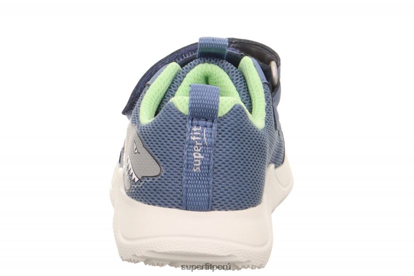 educación física Superfit bebés rush - zapatillas bajas con cierre de velcro azul/verde claro V06L24240 zapatillas bajas