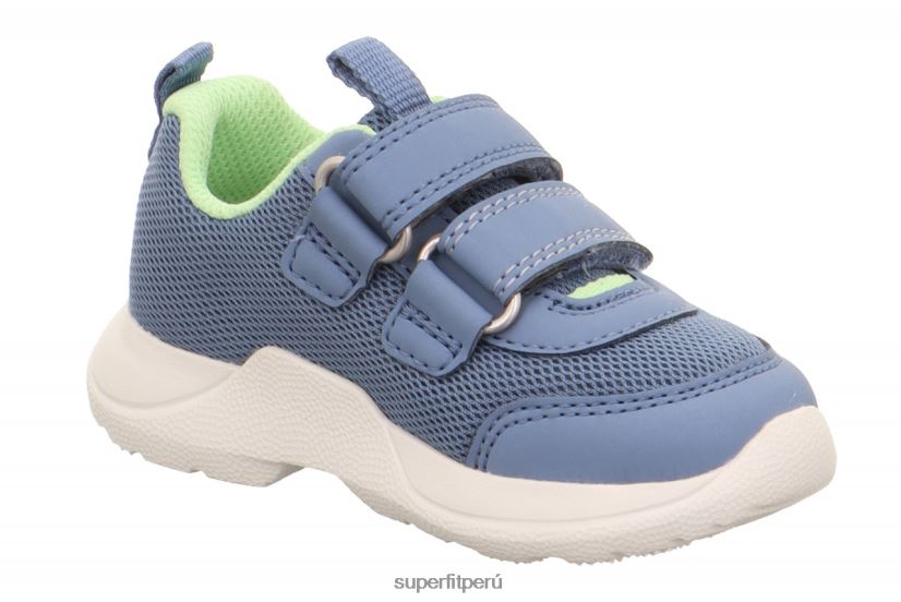educación física Superfit bebés rush - zapatillas bajas con cierre de velcro azul/verde claro V06L24240 zapatillas bajas