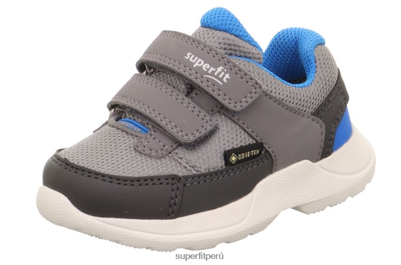 educación física Superfit bebés rush - zapatillas bajas con cierre de velcro gris claro/azul V06L24333 zapatillas bajas