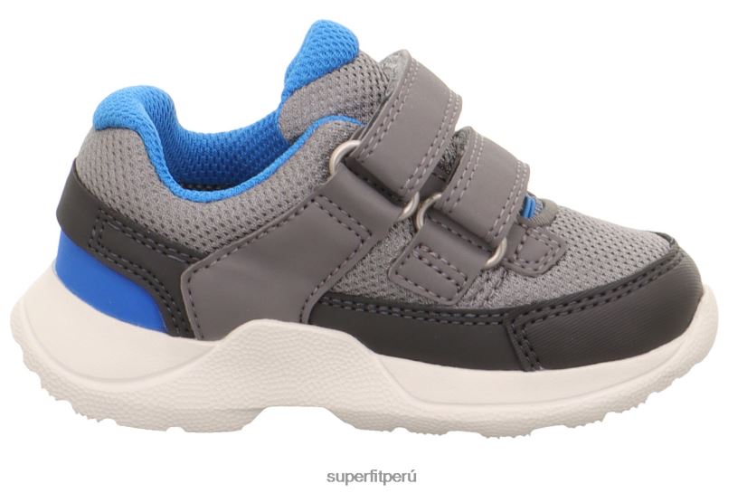 educación física Superfit bebés rush - zapatillas bajas con cierre de velcro gris claro/azul V06L24333 zapatillas bajas