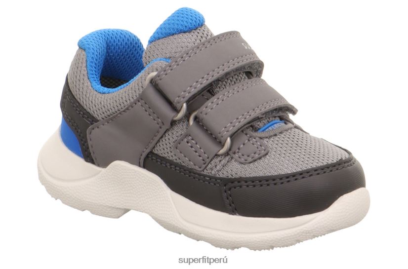 educación física Superfit bebés rush - zapatillas bajas con cierre de velcro gris claro/azul V06L24333 zapatillas bajas