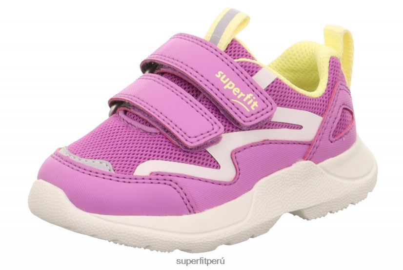 educación física Superfit bebés rush - zapatillas bajas con cierre de velcro morado/amarillo V06L24289 zapatillas bajas