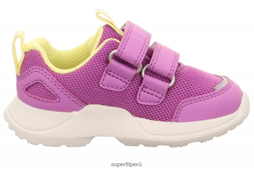 educación física Superfit bebés rush - zapatillas bajas con cierre de velcro morado/amarillo V06L24289 zapatillas bajas