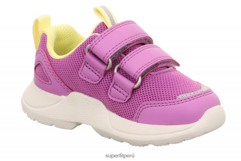 educación física Superfit bebés rush - zapatillas bajas con cierre de velcro morado/amarillo V06L24289 zapatillas bajas