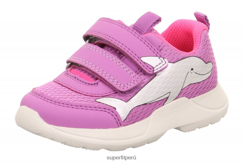 educación física Superfit bebés rush - zapatillas bajas con cierre de velcro morado/rosa V06L24241 zapatillas bajas