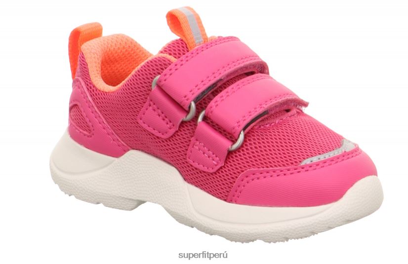 educación física Superfit bebés rush - zapatillas bajas con cierre de velcro rosa/naranja V06L24261 zapatillas bajas