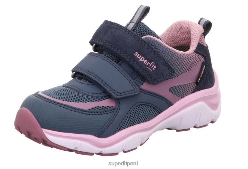 educación física Superfit bebés sport5 - zapatillas bajas con cierre de velcro azul rosado V06L24349 zapatillas bajas