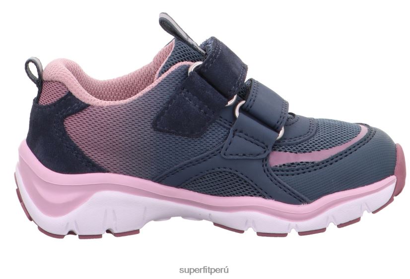 educación física Superfit bebés sport5 - zapatillas bajas con cierre de velcro azul rosado V06L24349 zapatillas bajas