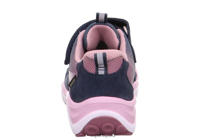 educación física Superfit bebés sport5 - zapatillas bajas con cierre de velcro azul rosado V06L24349 zapatillas bajas