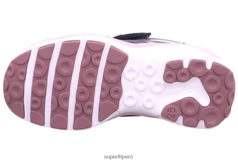 educación física Superfit bebés sport5 - zapatillas bajas con cierre de velcro azul rosado V06L24349 zapatillas bajas