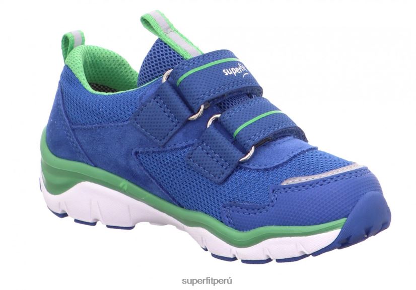 educación física Superfit bebés sport5 - zapatillas bajas con cierre de velcro azul verde V06L24355 zapatillas bajas