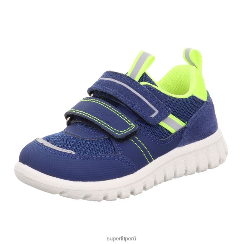 educación física Superfit bebés sport7 mini - zapatillas bajas con cierre de velcro azul amarillo V06L24316 zapatillas bajas