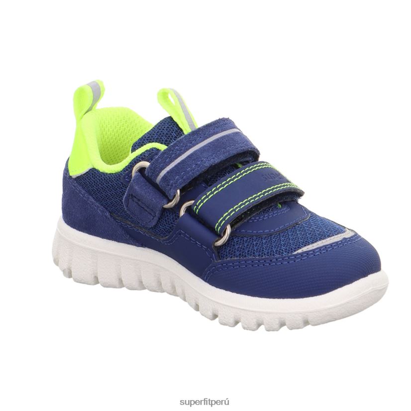 educación física Superfit bebés sport7 mini - zapatillas bajas con cierre de velcro azul amarillo V06L24316 zapatillas bajas