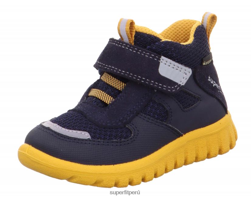 educación física Superfit bebés sport7 mini - zapatillas bajas con cierre de velcro azul amarillo V06L24423 zapatillas bajas