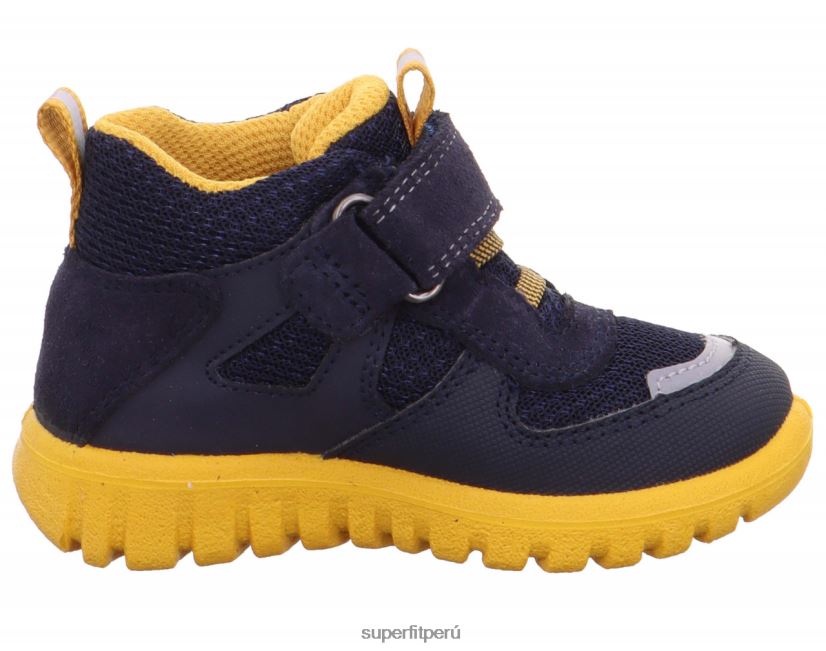 educación física Superfit bebés sport7 mini - zapatillas bajas con cierre de velcro azul amarillo V06L24423 zapatillas bajas