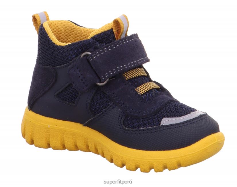 educación física Superfit bebés sport7 mini - zapatillas bajas con cierre de velcro azul amarillo V06L24423 zapatillas bajas