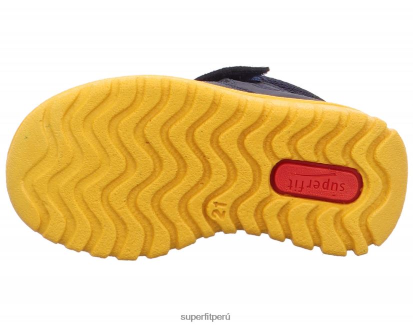 educación física Superfit bebés sport7 mini - zapatillas bajas con cierre de velcro azul amarillo V06L24423 zapatillas bajas