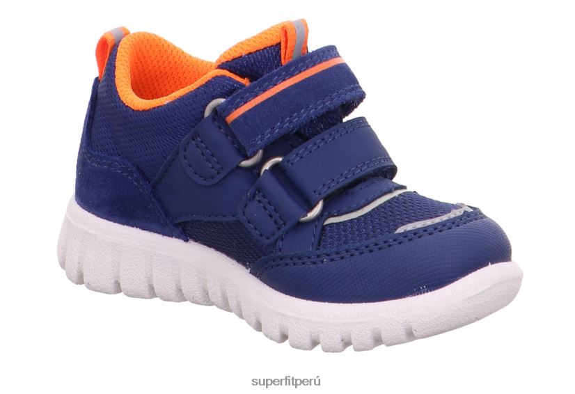 educación física Superfit bebés sport7 mini - zapatillas bajas con cierre de velcro azul/naranja V06L24259 zapatillas bajas