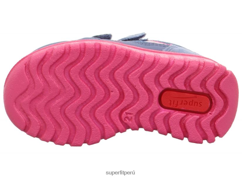 educación física Superfit bebés sport7 mini - zapatillas bajas con cierre de velcro azul rosado V06L24238 zapatillas bajas